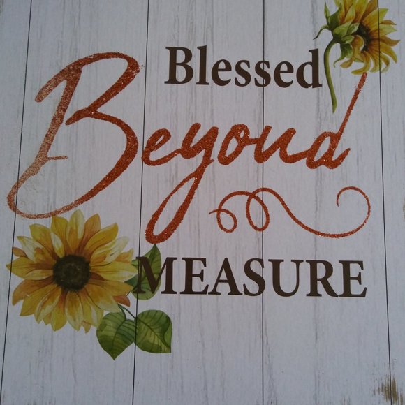 Blessed Beyond Measure Cutting Board Sign - Picture 4 of 5